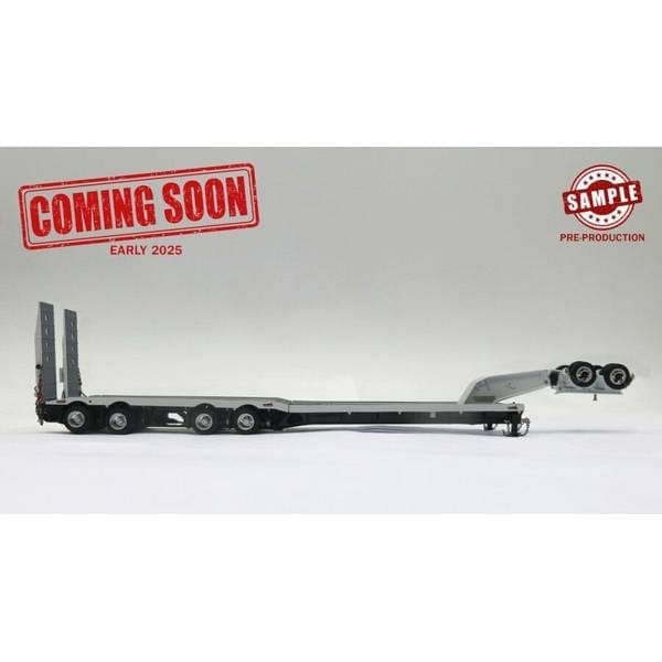 WSIModels 1/50 Drake 4X8 DROP DECK SWINGWING TRAILER + 2X8 DOLLY ホワイト/ブラック