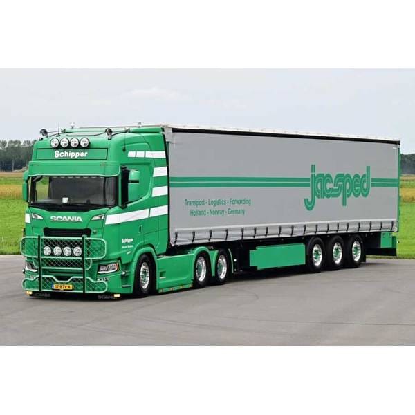 1/50 スカニア S HIGHLINE CS20H 6X2 TAG AXLE CURTAINSIDE TRAILER 3 AXLE Schipper transport