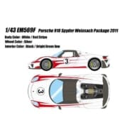 1/43 ポルシェ 918 スパイダー ヴァイザッハパッケージ 2011 ホワイト/レッドザルツブルグストライプ>