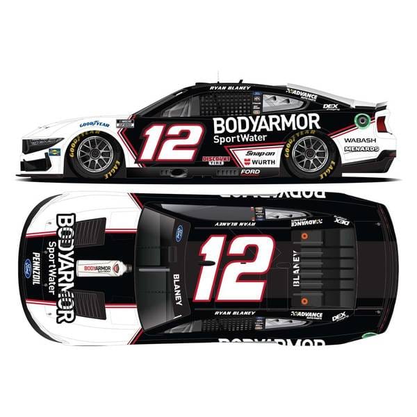 ライオネルレーシング4 フォード マスタング No.12 BODYARMOR SPORTWATER 2024 NASCAR R.ブレイニー