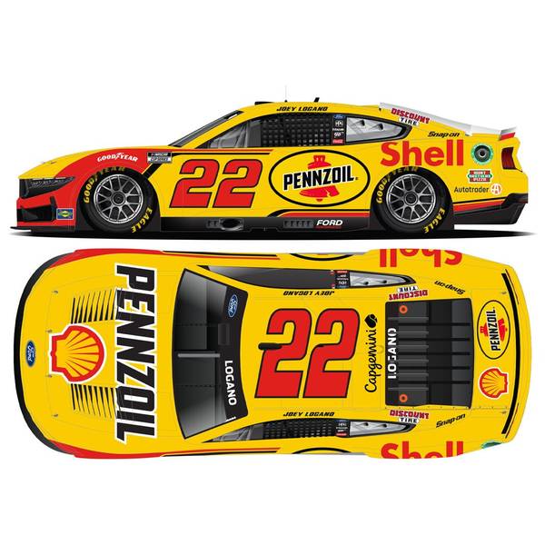 ライオネルレーシング4 フォード マスタング No.22 SHELL-PENNZOIL 2025 NASCAR J.ロガーノ