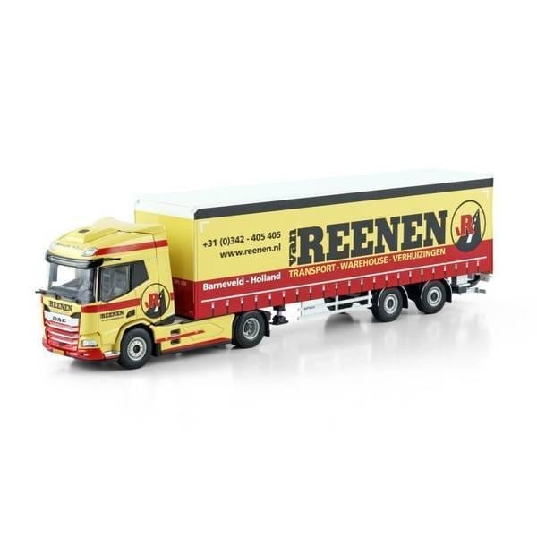 WSIModels 1/50 DAF XD SH WITH スカイ LIGHTS AND SIDE WINDOW 4X2 BOX TRAILER/2 AXLE Van Reenen