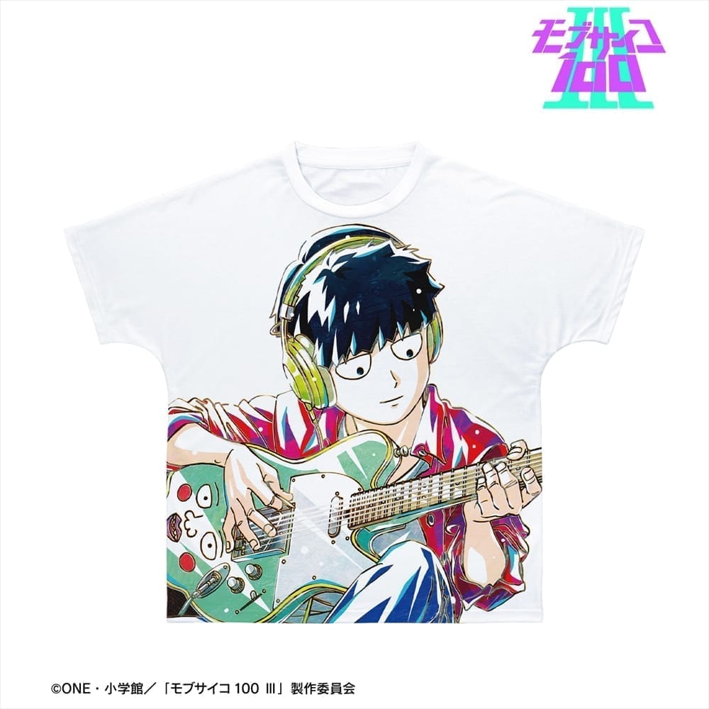 モブサイコ100 III 描き下ろし 影山茂夫 演奏ver. Ani-Art フルグラフィックTシャツユニセックス(サイズ/S)