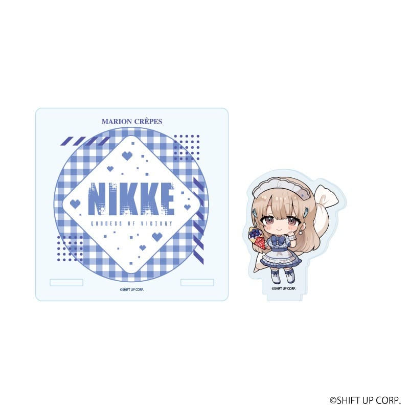 勝利の女神:NIKKE アクリルコースタースタンド 02 ティア カフェ店員ver. ミニキャライラスト