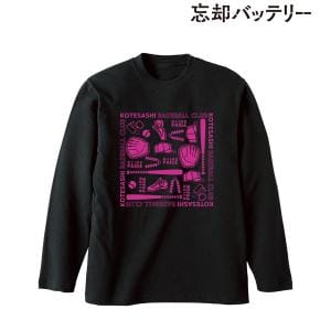 キャラクターモチーフ ロングTシャツ ブラック ユニセックスSサイズ 「忘却バッテリー」