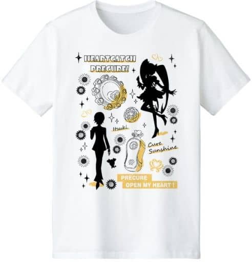 キュアサンシャイン Ani-Sketch Tシャツ ホワイト メンズXLサイズ