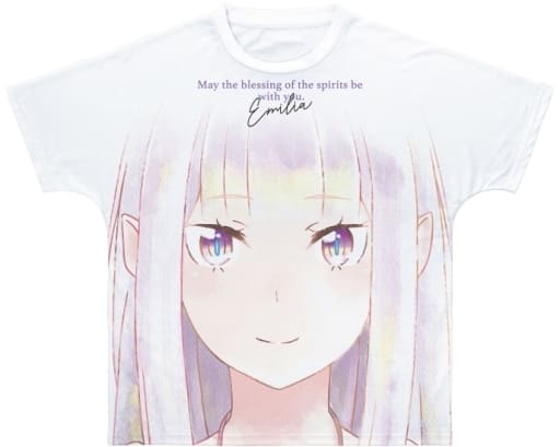 Re:ゼロから始める異世界生活 エミリア Ani-Art aqua label フルグラフィックTシャツユニセックス XL