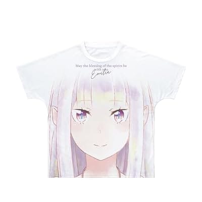 Re:ゼロから始める異世界生活 エミリア Ani-Art aqua label フルグラフィックTシャツユニセックス M