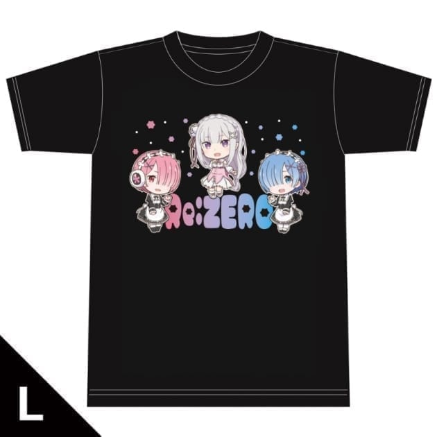 Re:ゼロから始める異世界生活 Memory Snow Tシャツ エミリア&レム&ラム Lサイズ