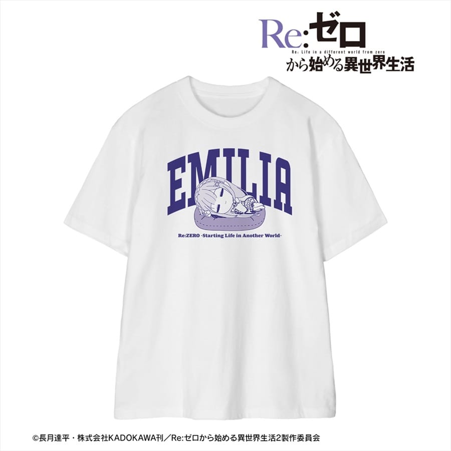 Re:ゼロから始める異世界生活 エミリア ちびころ Tシャツメンズ(サイズ/L)