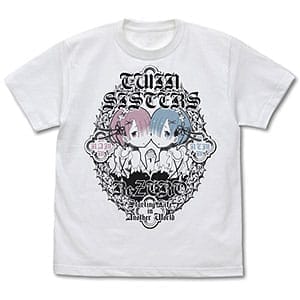 Re:ゼロから始める異世界生活 双子のレム&ラム Tシャツ/WHITE-L