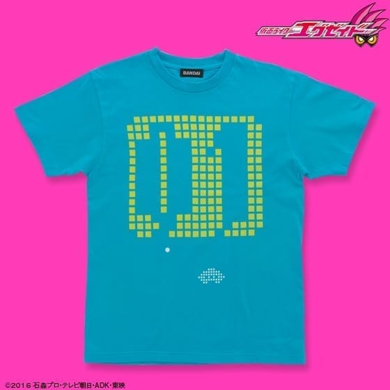 仮面ライダーエグゼイド 宝生永夢 Tシャツ 01柄 ターコイズブルー