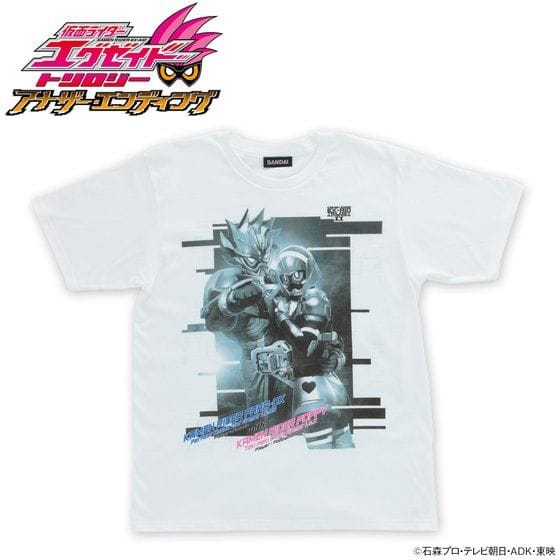 仮面ライダーエグゼイド トリロジー柄Tシャツ(モノトーン)仮面ライダーパラドクスwithポッピー