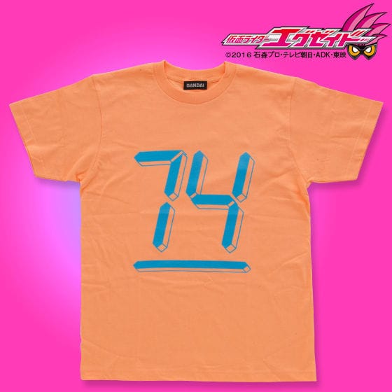 仮面ライダーエグゼイド 宝生永夢Tシャツ 74柄 サーモンピンク