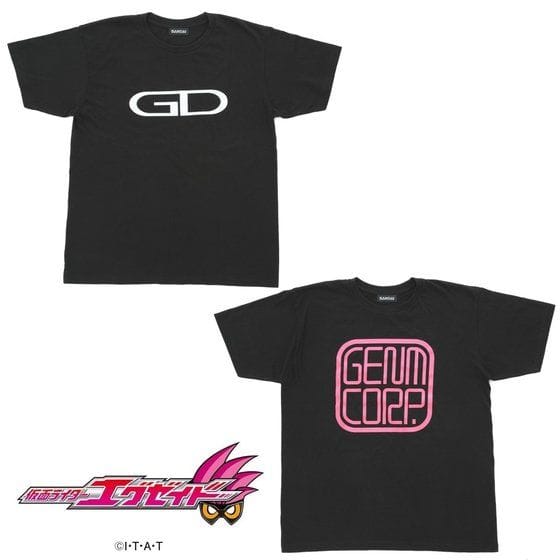 仮面ライダーエグゼイド 幻夢コーポレーションTシャツ GDロゴ柄