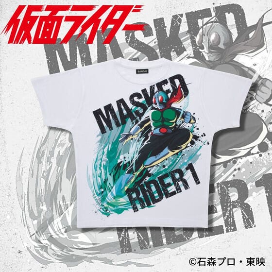 仮面ライダー1号 POPアート フルパネルTシャツ