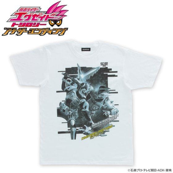 仮面ライダーエグゼイド トリロジー柄Tシャツ(モノトーン)仮面ライダーゲンムvsレーザー