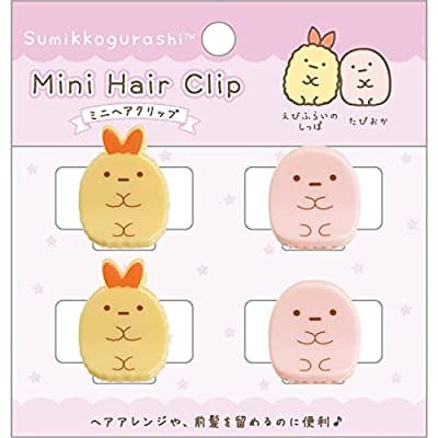 すみっコぐらし えびふらいのしっぽ&たぴおか ミニヘアクリップ