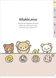 リラックマ クリアファイル A柄 NEW BASIC RILAKKUMA vol.2 A4インデックスホルダー(5ポケット)