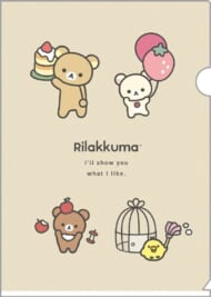 A柄 クリアホルダー BASIC RILAKKUMA Favorite Things 「リラックマ」>