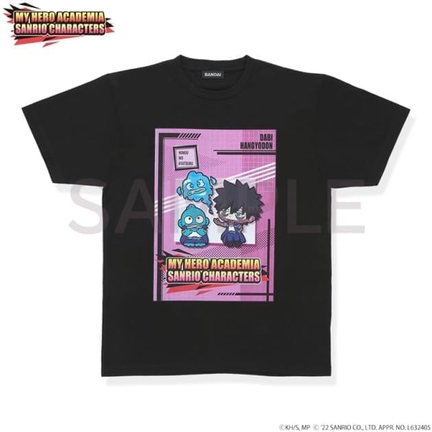 僕のヒーローアカデミア×サンリオキャラクターズ Tシャツ 荼毘×ハンギョドン XL