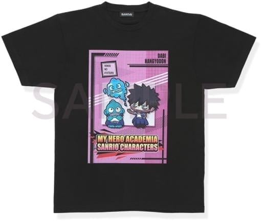 僕のヒーローアカデミア×サンリオキャラクターズ Tシャツ 荼毘×ハンギョドン L