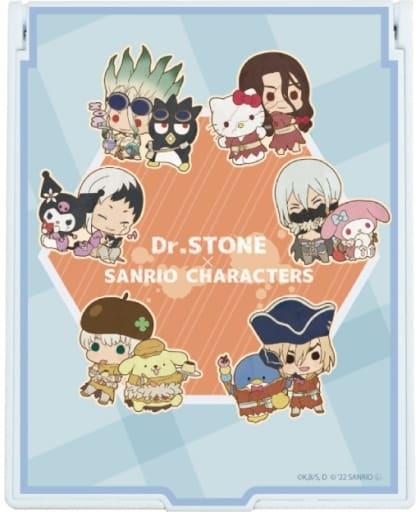 Dr.STONE×サンリオキャラクターズ デカキャラミラー 02 集合デザイン ミニキャラ