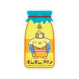 ポムポムプリン 温泉ステッカー(牛乳瓶)