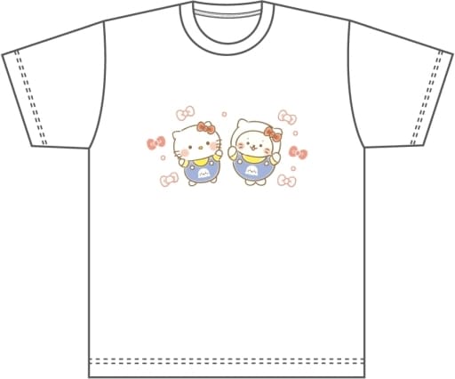 しろたん×サンリオキャラクターズ Tシャツ/しろたん×ハローキティ(XL)