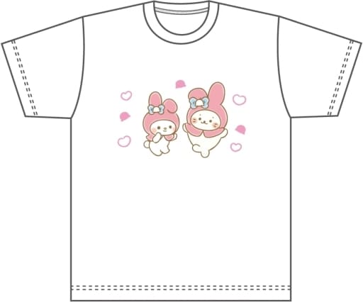 しろたん×サンリオキャラクターズ Tシャツ/しろたん×マイメロディ(XL)