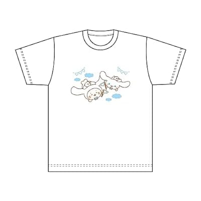 しろたん×サンリオキャラクターズ Tシャツ/しろたん×シナモロール(L)