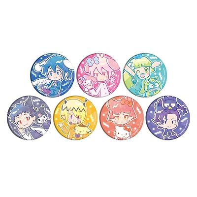 魔入りました! 入間くん×サンリオキャラクターズ ホログラム缶バッジ(65mm) 02/ブラインド(全7種)(描き起こしイラスト)