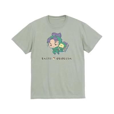 忍たま乱太郎×サンリオキャラクターズ 潮江⽂次郎×ポムポムプリン Tシャツ(メンズ/レディース)