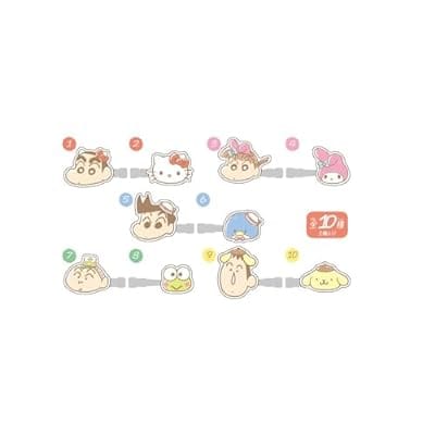 クレヨンしんちゃん×サンリオキャラクターズ アクリルヘアクリップコレクション【1BOX 10個入り】
