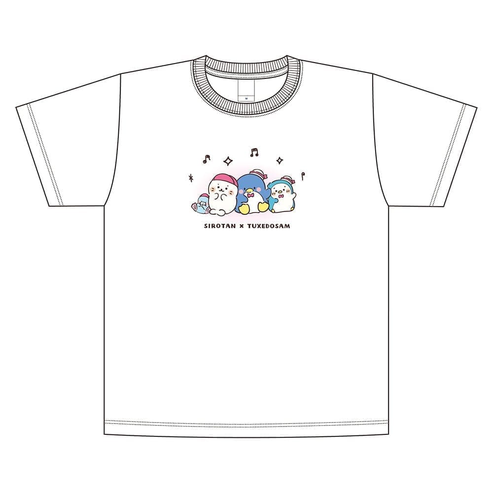 しろたん × はぴだんぶい Tシャツ / タキシードサム