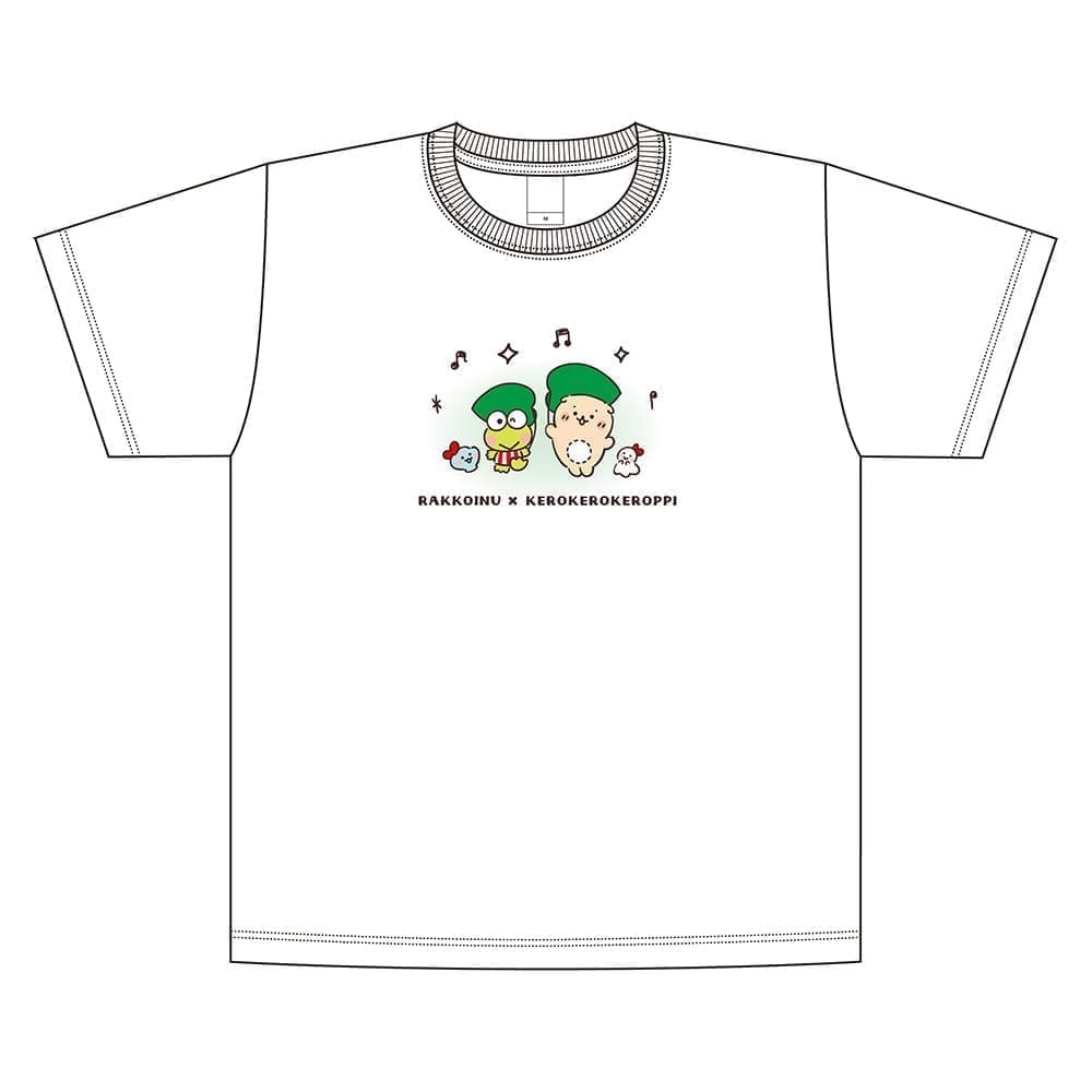 しろたん × はぴだんぶい Tシャツ / けろけろけろっぴ