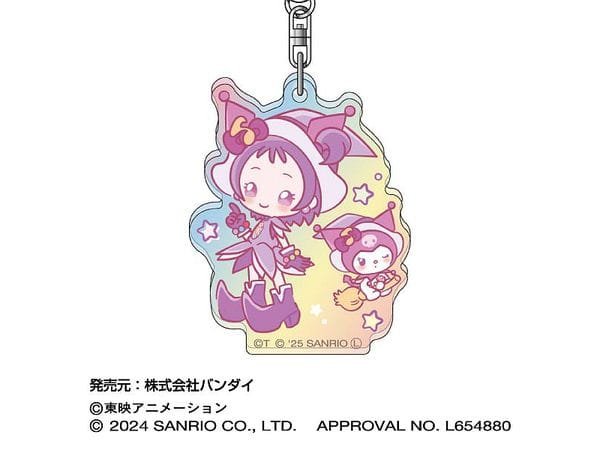 おジャ魔女どれみ×サンリオキャラクターズ アクリルキーホルダーオーロラTYPE 04 おんぷ×クロミ