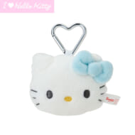 ハローキティ フェイス形マスコットホルダー(I Love Hello Kitty) ブルー>