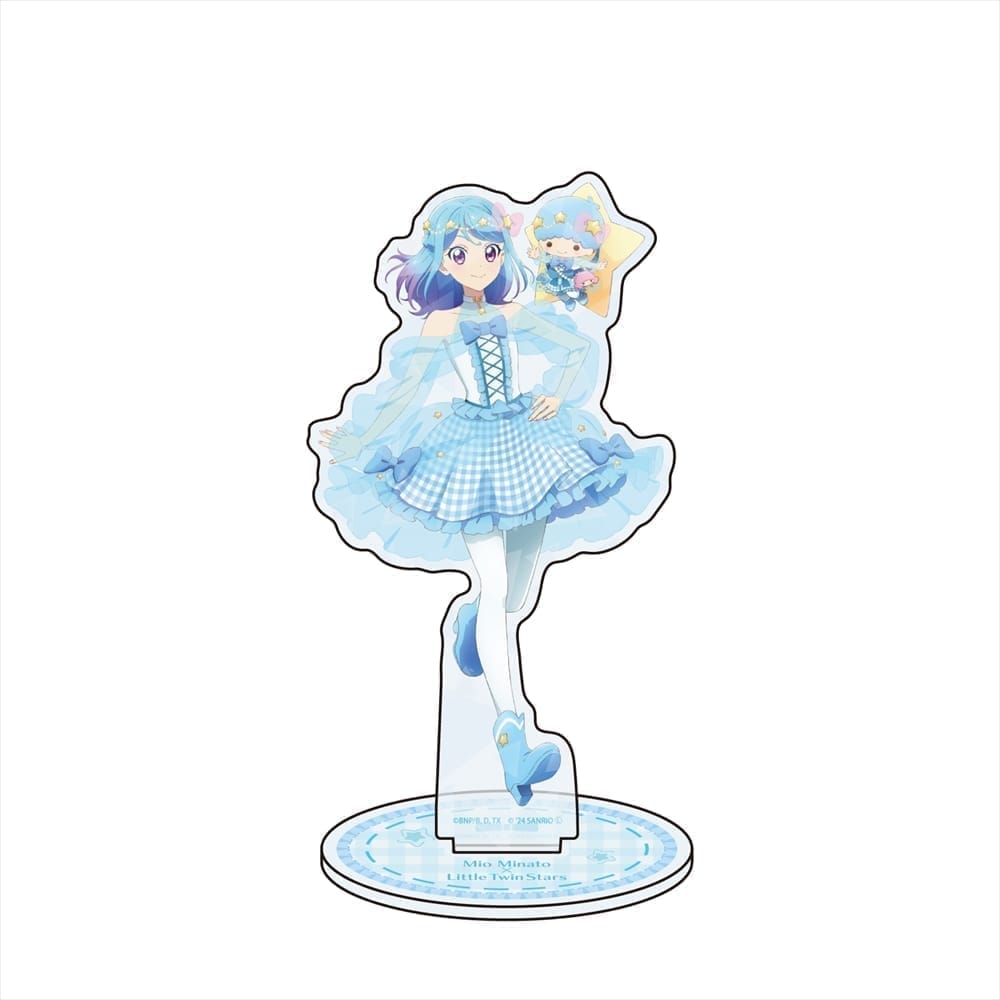 アイカツ!シリーズ×サンリオキャラクターズ ホログラムアクリルスタンド 05 湊みお×リトルツインスターズ(等身イラスト)