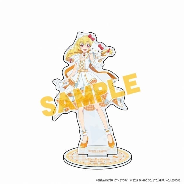 アイカツ!シリーズ×サンリオキャラクターズ ホログラムアクリルスタンド 01 星宮いちご×ハローキティ(等身イラスト)