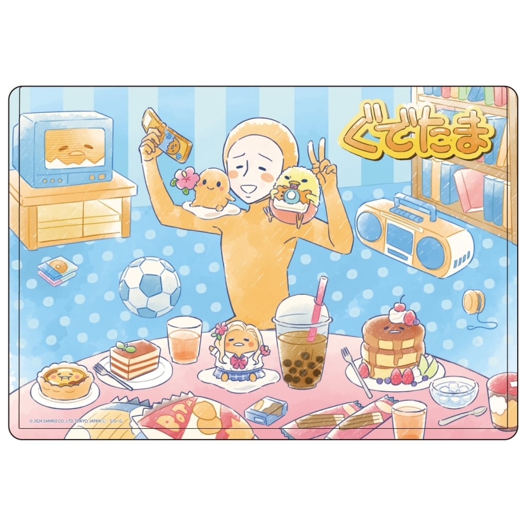 03.集合デザイン(平成レトロver.)(グラフアートイラスト) キャラクリアケース 「サンリオキャラクターズ ぐでたま」