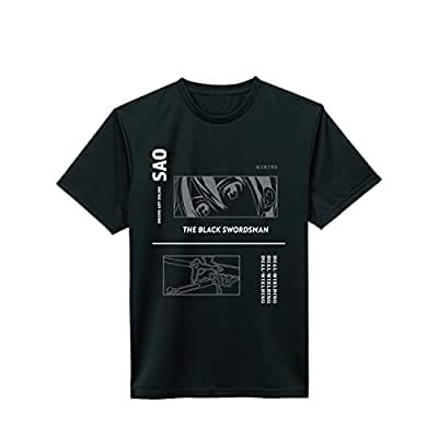 ソードアート・オンライン キリト ポリジン加工Tシャツ ブラック メンズXSサイズ