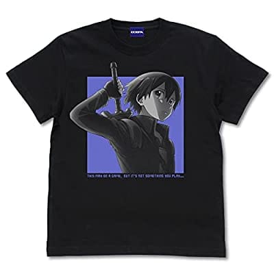 劇場版 ソードアート・オンライン -プログレッシブ- 冥き夕闇のスケルツォ キリト(SAO第5層Ver.) Tシャツ ブラック Lサイズ