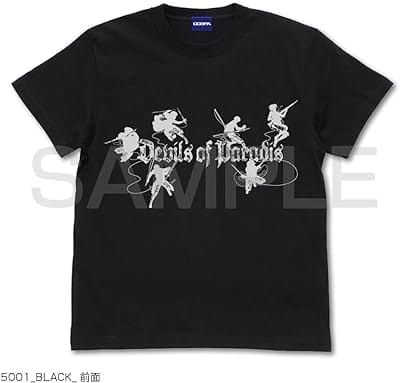 進撃の巨人 パラディ島の悪魔 Tシャツ/BLACK-XL