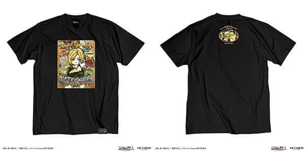 進撃の巨人The Final Season ウォールアートTシャツ(アニ) ディープブラック L