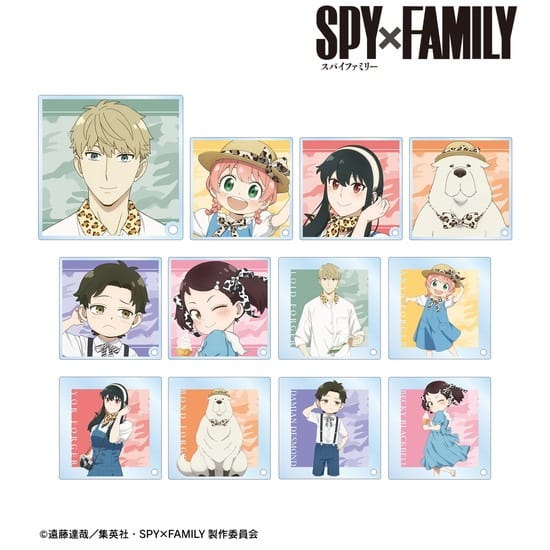 SPY×FAMILY 東武動物公園コラボ 描き下ろしイラスト アニマル柄ver. トレーディングアクリルスタンドパネル BOX