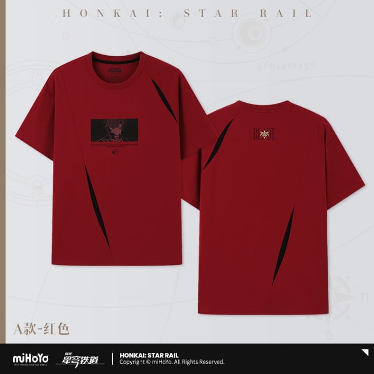 崩壊:スターレイル 刃イメージシリーズ Tシャツ デザインA レッド崩壊:スターレイル 刃イメージシリーズ Tシャツ デザインA レッド