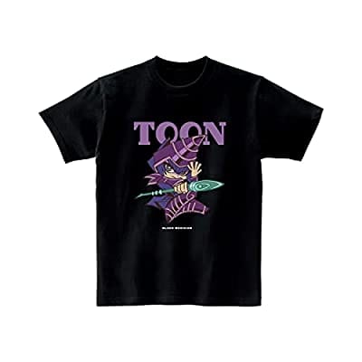 遊☆戯☆王デュエルモンスターズ ブラック・マジシャン トゥーン・ワールド テイストデフォルメ Tシャツ ブラック レディースXXLサイズ