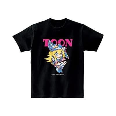 遊☆戯☆王デュエルモンスターズ ブラック・マジシャン・ガール トゥーン・ワールド テイストデフォルメ Tシャツ ブラック メンズXXLサイズ