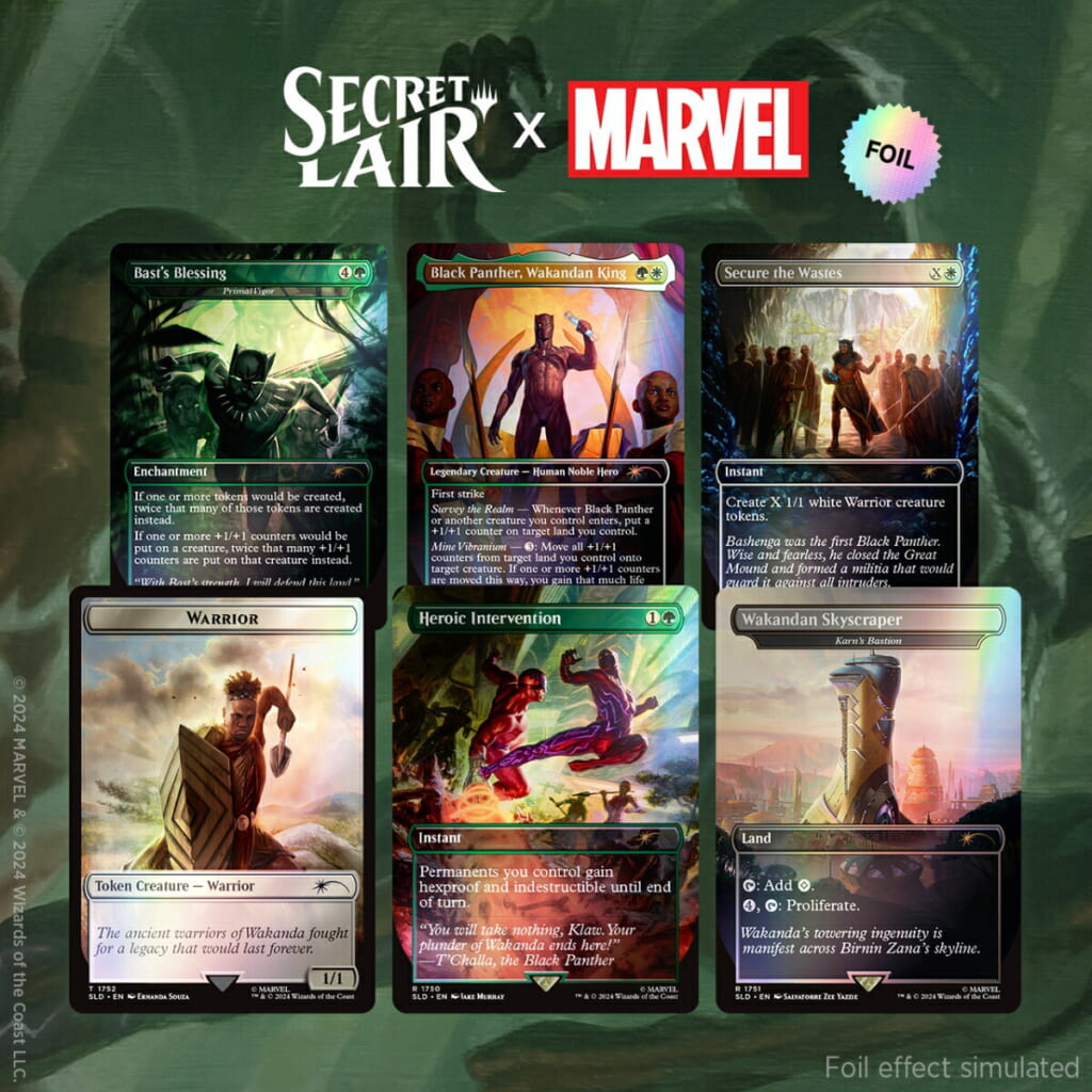 【MTG】Marvel Superdrop Secret Lair x Marvel's Black Panther Foil Edition